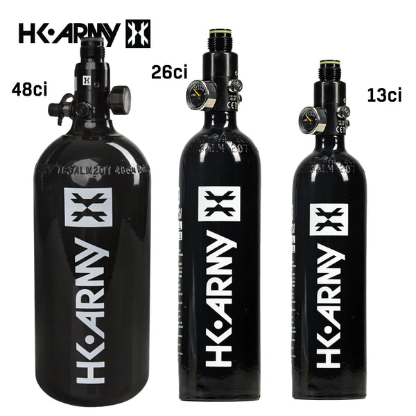 HK Army Aluminum HPA Paintball Tank – 13ci / 26ci / 48ci 3000 PSI Comp
