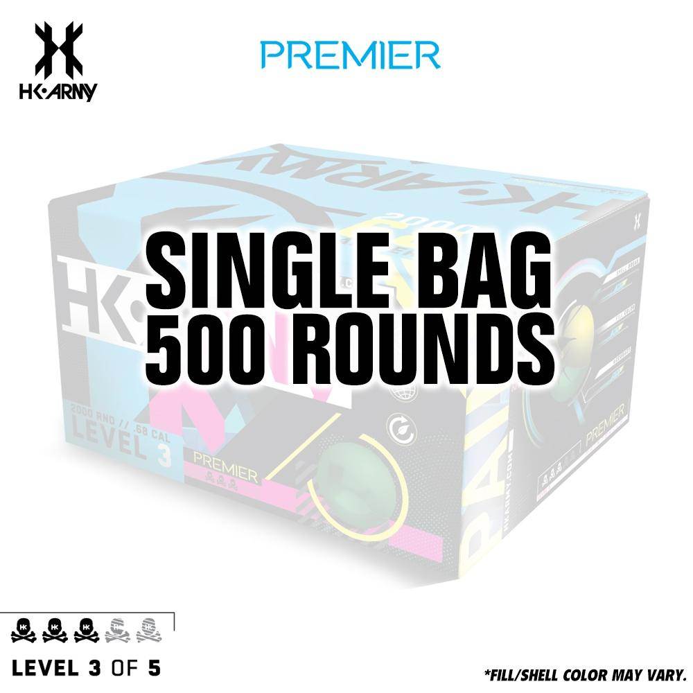 HK Army Premier Paint .68 Caliber Paintballs - Level 3/5 - Lime Green Shell / Yellow Fill - PaintballDeals.com