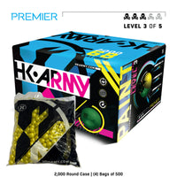 HK Army Premier Level 3.5 paintballs yellow shell 2000-round case