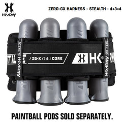 HK Army Zero-GX Paintball Harness Pod Pack - Stealth - 4+3+4
