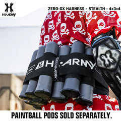 HK Army Zero-GX Paintball Harness Pod Pack - Stealth - 4+3+4