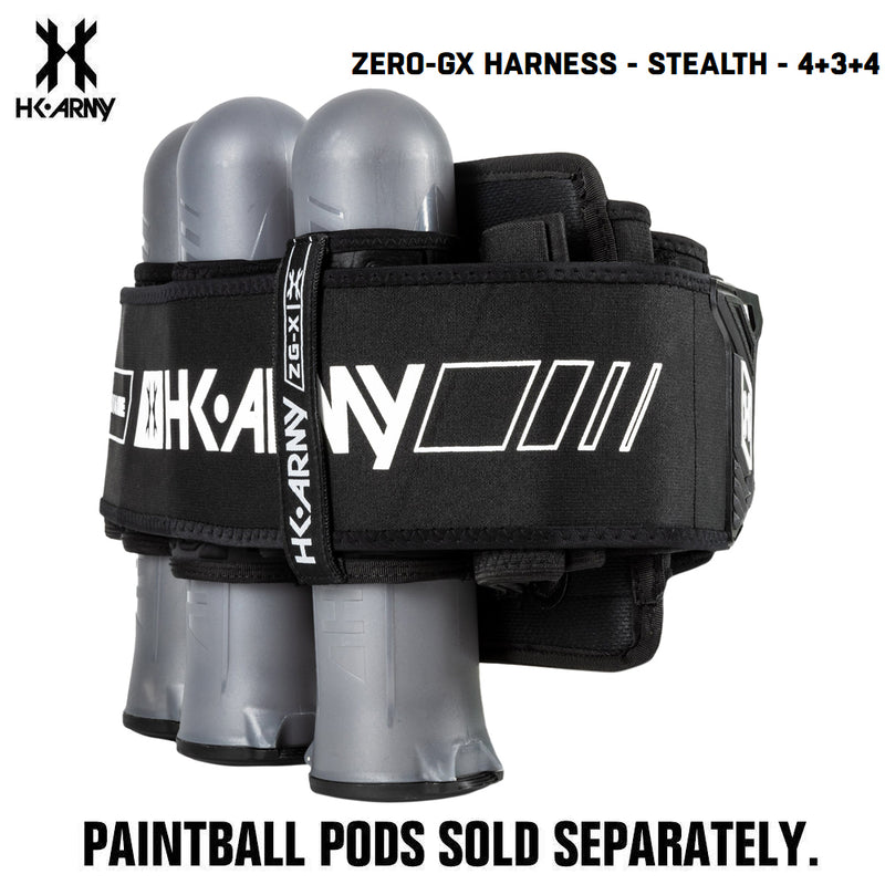 HK Army Zero-GX Paintball Harness Pod Pack - Stealth - 4+3+4