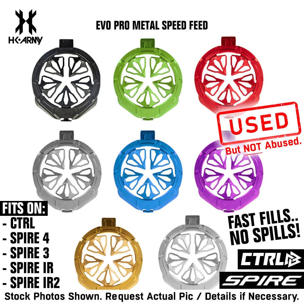 CLEARANCE HK Army Evo Pro Metal Speed Feed Paintball Loader Accessory - CTRL, Spire 4, Spire 3, Spire IR, Spire IR2 | Used But NOT Abused