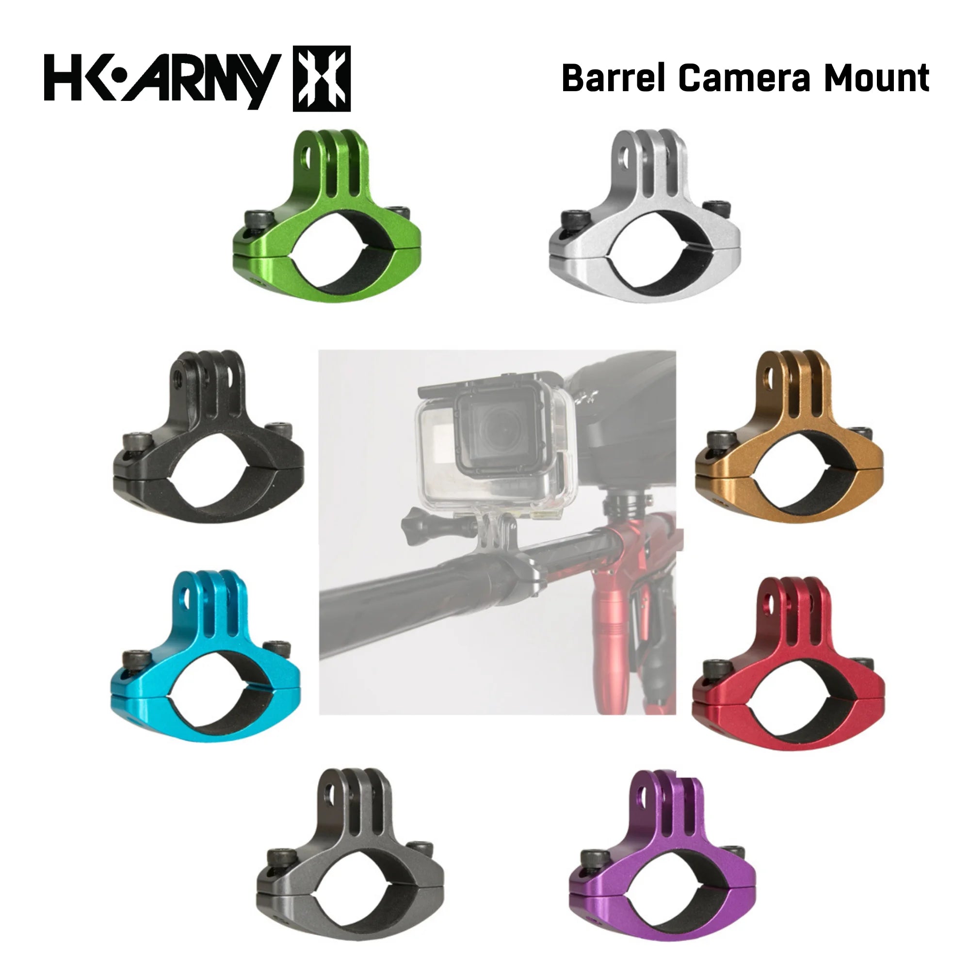 HK Army Paintball Barrel Camera Mount for GoPro & Action Cameras