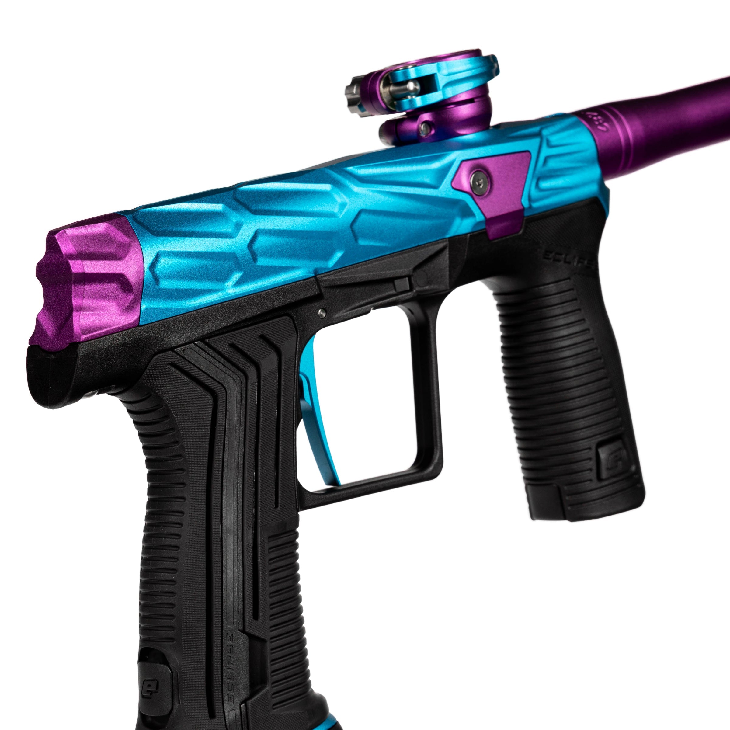 HK Army x Planet Eclipse ETHA3 MTL Hive Arctic Electronic Gun std config, marker, ready to play feel, for woodsball play, side profile