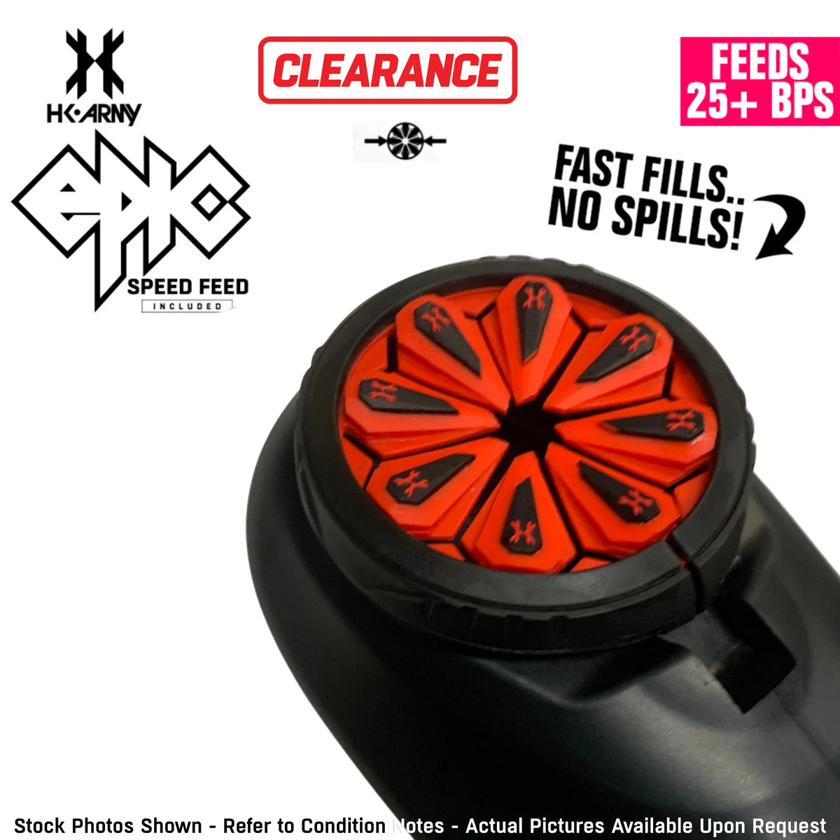 CLEARANCE HK Army Speed Electronic Paintball Loader With Lava Epic Speed Feed (25+ BPS) | Used