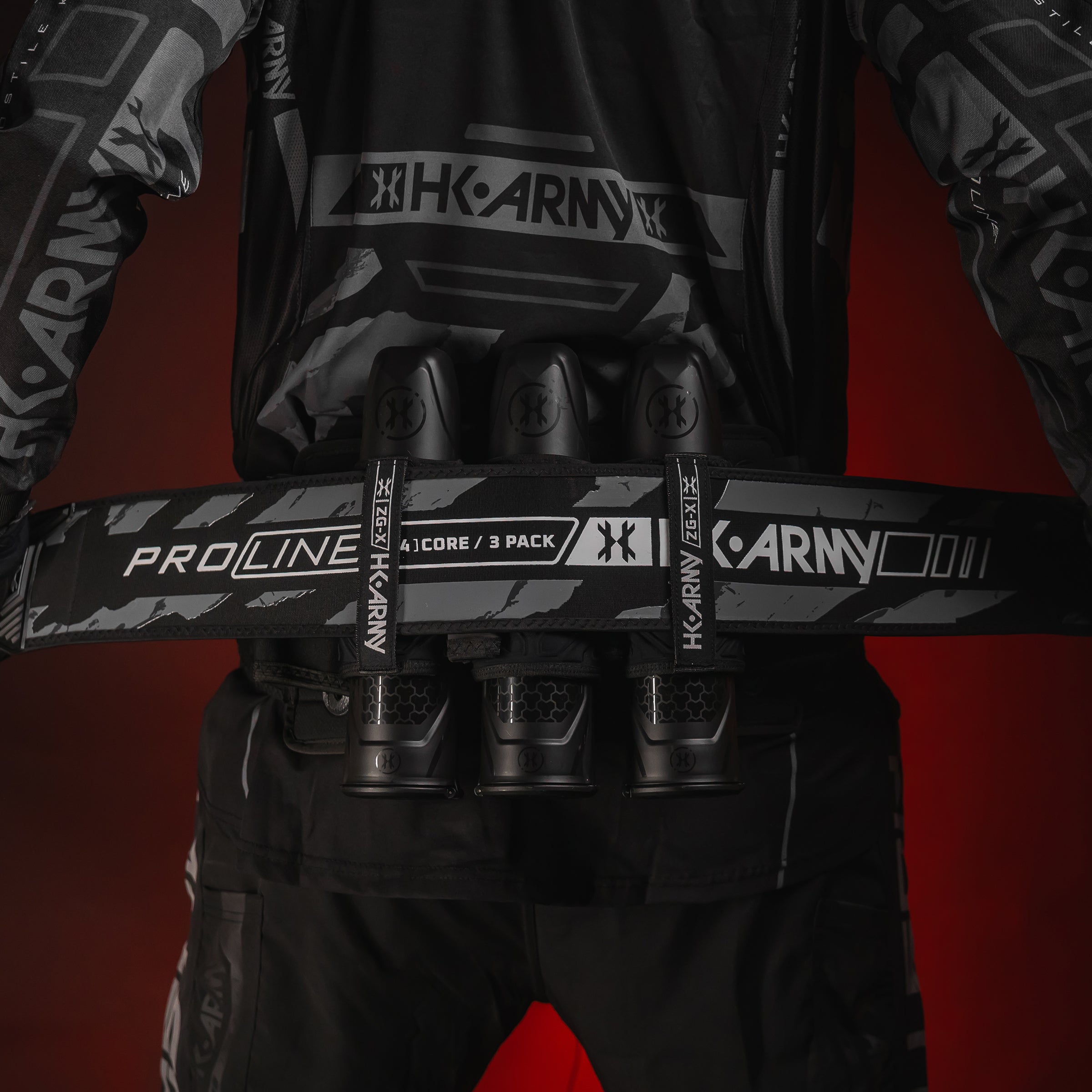 HK Army ZERO-GX Harness Pod Pack 3+2 4+3 5+4 std config, pod pack harness, quick pod access, for bunker moves, overview angle
