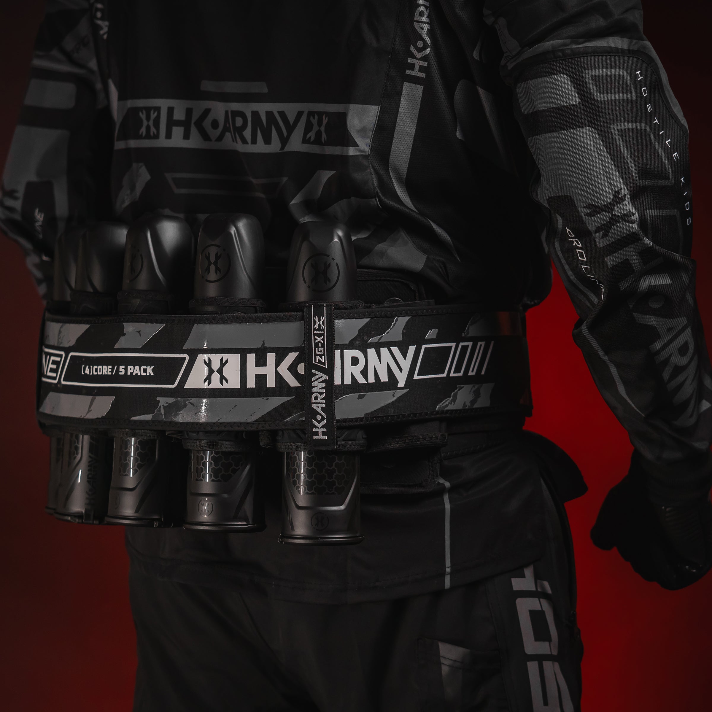 HK Army ZERO-GX Harness Pod Pack 3+2 4+3 5+4 std config, pod pack harness, secure pod carry, for bunker moves, setup view