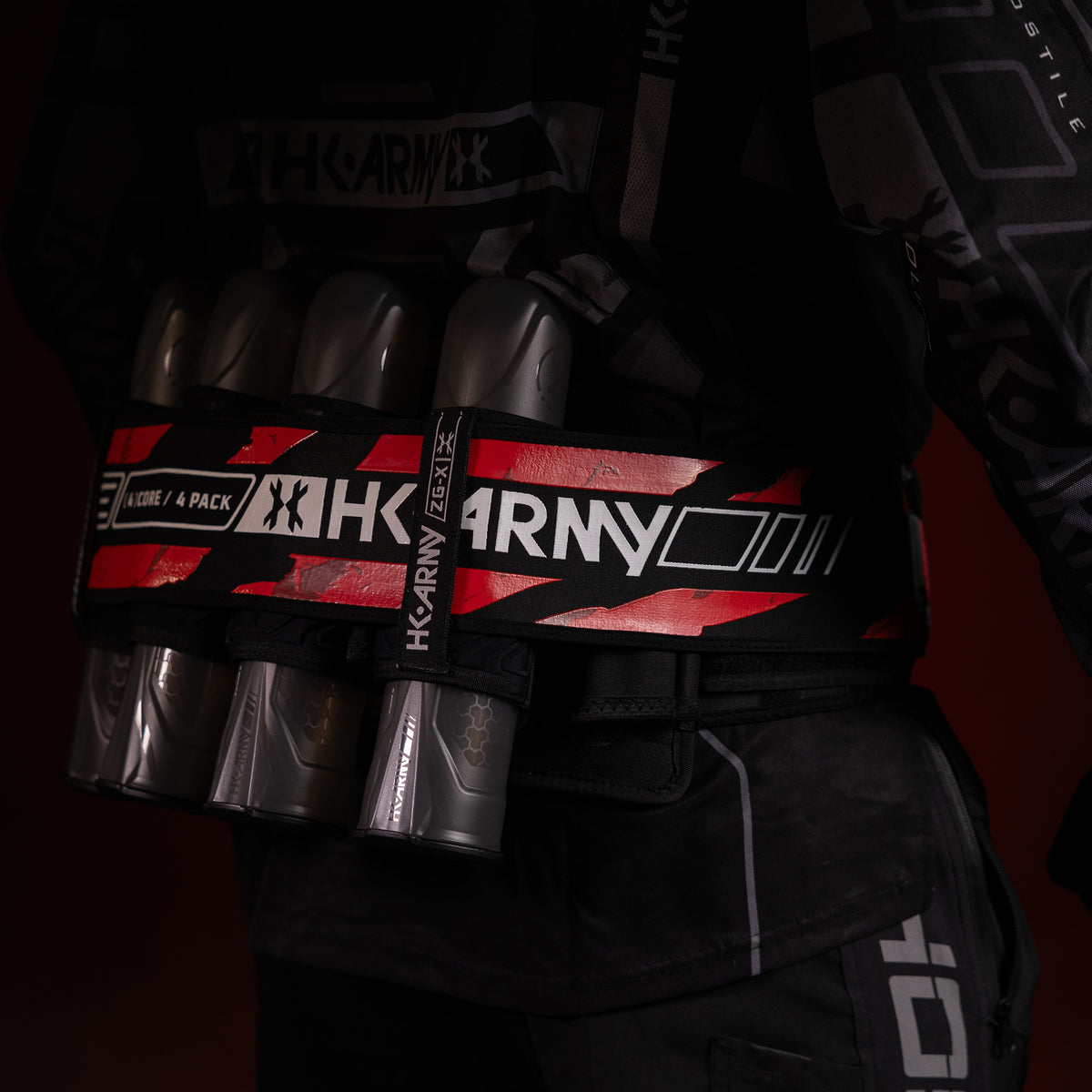 HK Army ZERO-GX Harness Pod Pack 3+2 4+3 5+4 std config, pod pack harness, secure pod carry, for organized reloads, build detail