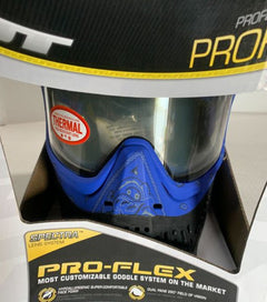 CLEARANCE JT Proflex Thermal Anti-Fog Paintball Mask Goggles - LE Bandana Blue w/ Clear & Smoke Lenses