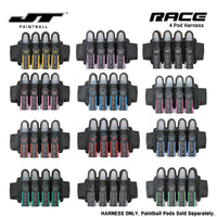 JT Race Harness 4 Pod Pack – Birthstone Edition Alexandrite color, pod pack harness, secure pod carry, for bunker moves, hero view