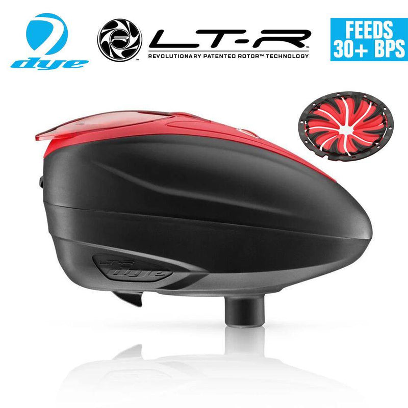 CLEARANCE Dye LT-R Loader .68 cal Electronic Paintball Loader Hopper with Quick Feed - 30+ BPS - Red