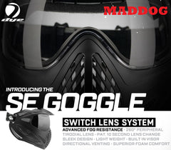 Maddog Dye SE Special Edition Thermal Anti-Fog Paintball Mask Goggle | Smoke - Clear - Mirror (Copy) Dye