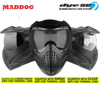 Maddog DYE SE Special Edition Thermal Anti-Fog Mask Clear lens color, mask, anti fog vision, for tournament play, hero view