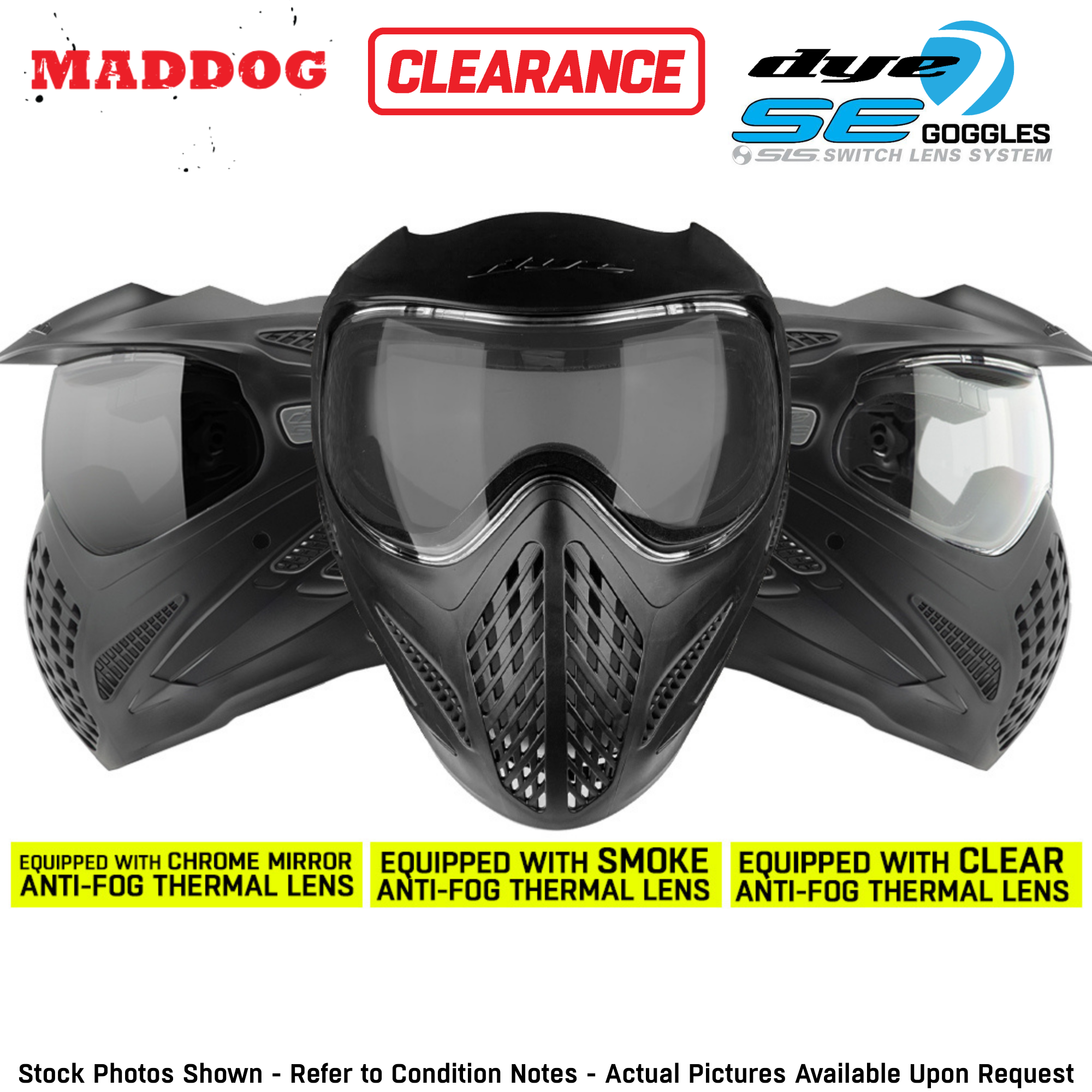 CLEARANCE Maddog Dye SE Special Edition Thermal Anti-Fog Paintball Mask Goggle - OPEN BOX / USED