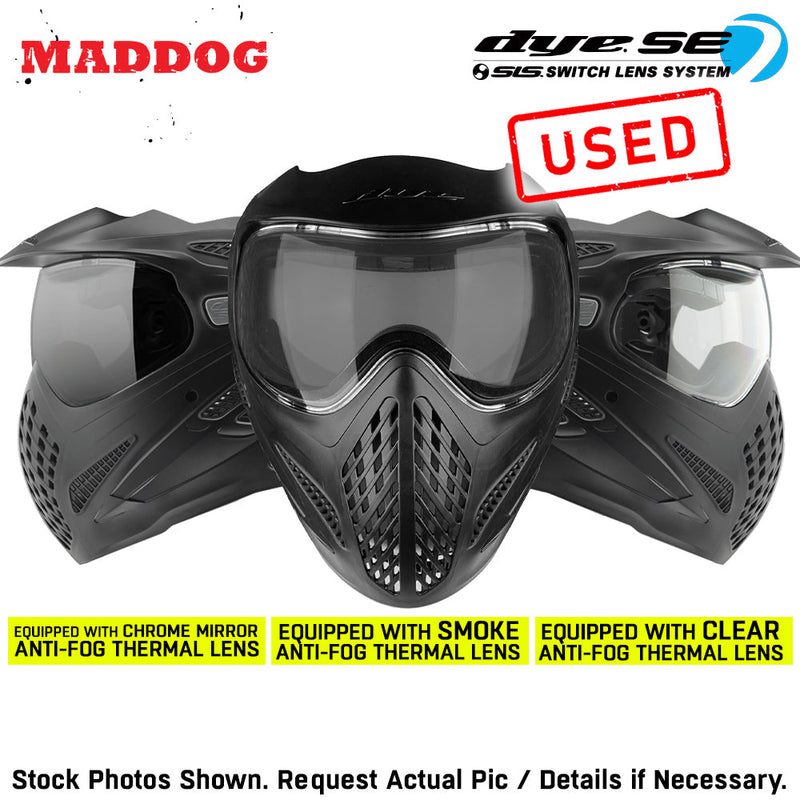 CLEARANCE Maddog Dye SE Special Edition Thermal Anti-Fog Paintball Mask Goggle | Smoke - Clear - Mirror | USED