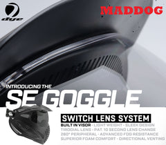 Maddog Dye SE Special Edition Thermal Anti-Fog Paintball Mask Goggle | Smoke - Clear - Mirror Dye