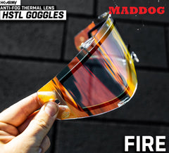 CLEARANCE Maddog HK Army HSTL Goggle Paintball Airsoft Mask with Anti Fog Thermal Lens | CLEAR SMOKE FIRE ICE GOLD CHROME | USED