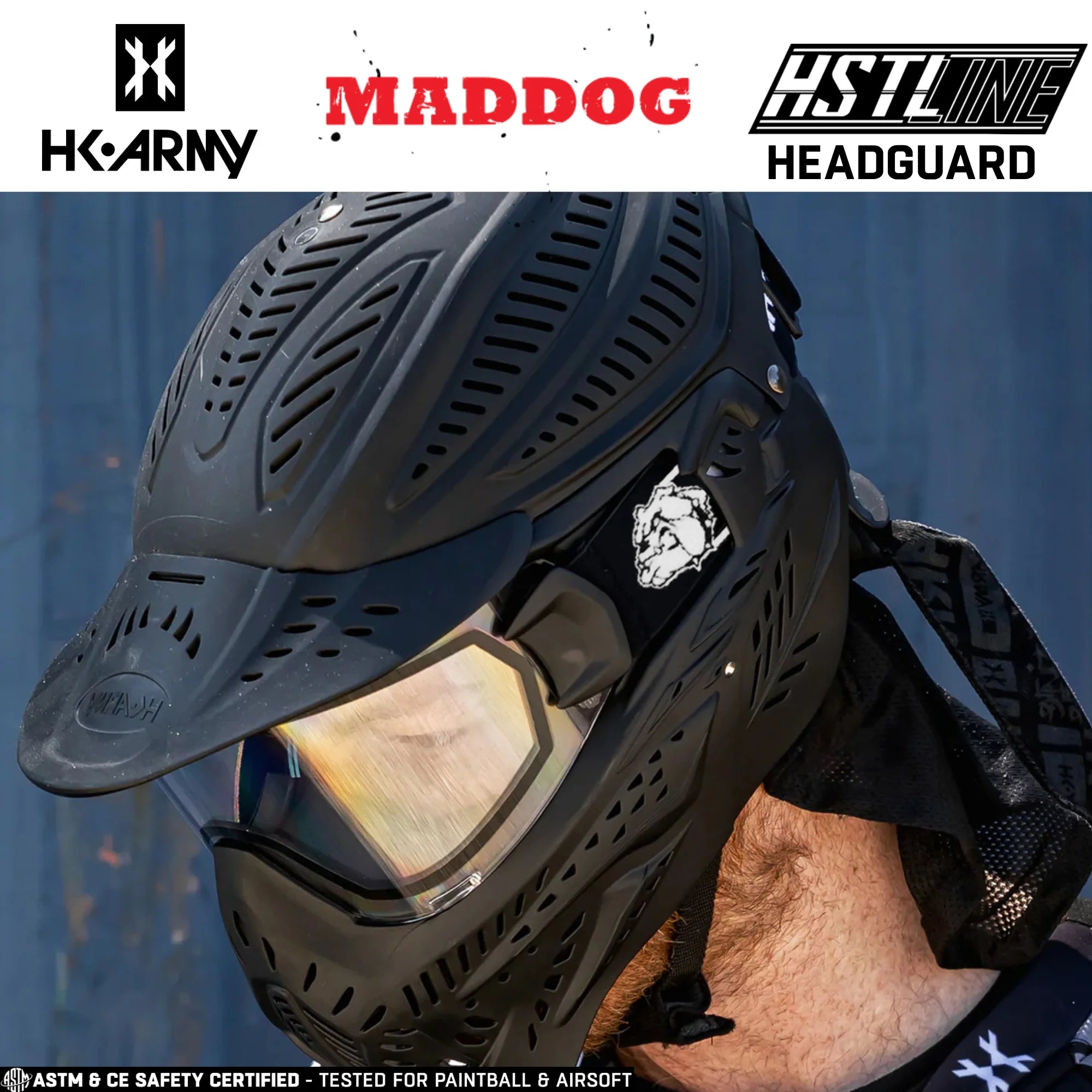 Maddog HK Army HSTL Goggle Paintball & Airsoft Mask With Thermal Lens | Standard - Full-Coverage - Skull