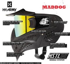 CLEARANCE Maddog HK Army HSTL Goggle Paintball Airsoft Mask with Anti Fog Thermal Lens | CLEAR SMOKE FIRE ICE GOLD CHROME | USED