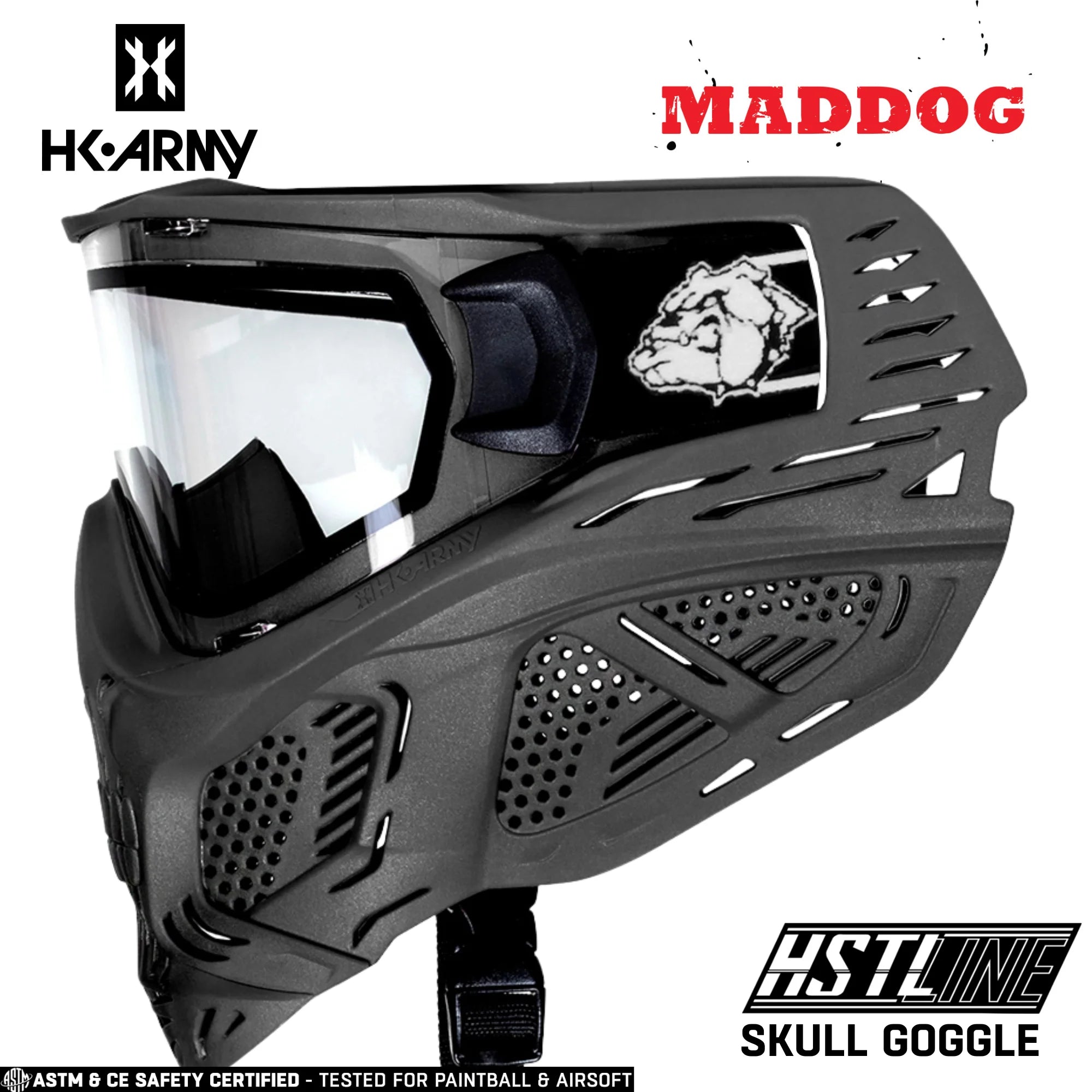Maddog HK Army HSTL Goggle Paintball & Airsoft Mask With Thermal Lens | Standard - Full-Coverage - Skull
