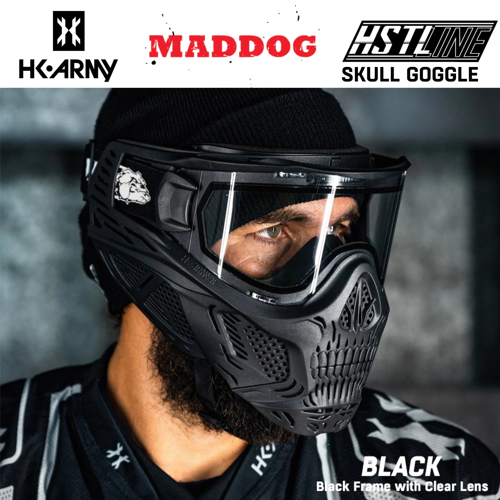 Maddog HK Army HSTL Goggle Paintball & Airsoft Mask With Thermal Lens | Standard - Full-Coverage - Skull