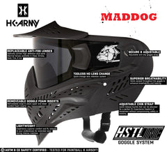 Maddog HK Army HSTL Goggle Paintball Airsoft Mask with Anti Fog Thermal Lens | CLEAR SMOKE FIRE ICE GOLD CHROME