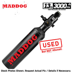 CLEARANCE Maddog 13ci/3000psi Compressed Air Aluminum HPA Paintball Tank with Regulator - 2024 HYDRO | Used But NOT Abused