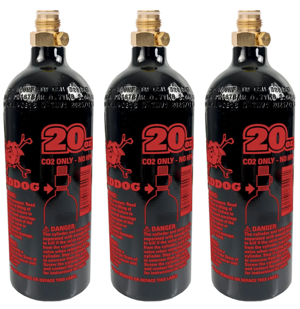 Maddog 20 oz Aluminum CO₂ Paintball Tank Bottle | Ships Empty
