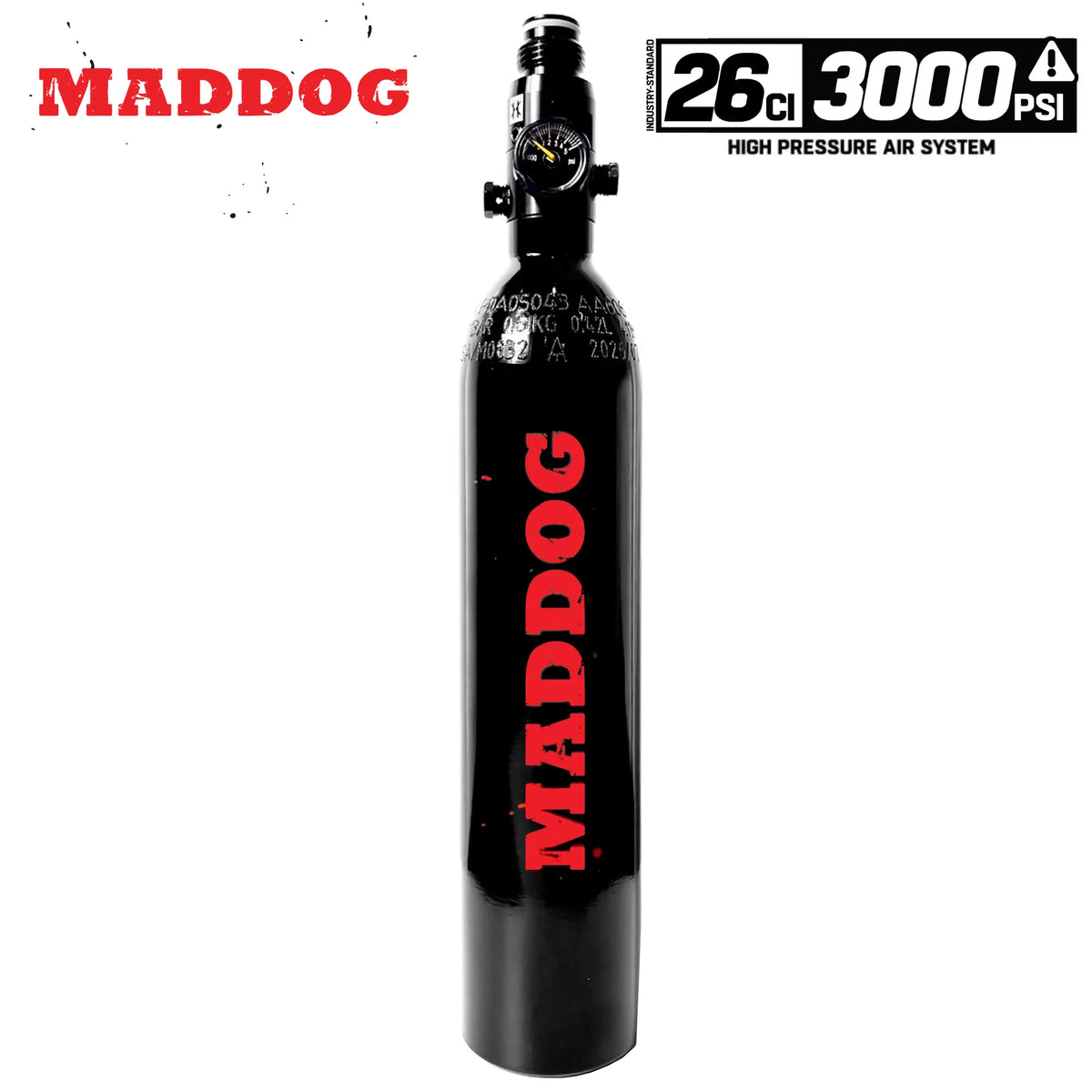 Maddog Aluminum HPA Paintball Tank – 13ci / 26ci / 48ci 3000 PSI Compressed Air System