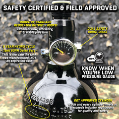 Maddog 48/3000 Compressed Air Aluminum HPA Paintball Tank - 5 Yr Hyrdro