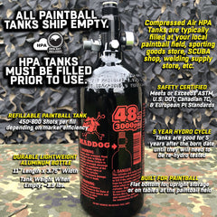 CLEARANCE Maddog 48/3000 Compressed Air Aluminum HPA Paintball Tank with Regulator - 2024 Hydro | Used But NOT Abused