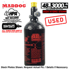CLEARANCE Used Maddog 48/3000 Compressed Air Aluminum HPA Paintball Tank with Regulator - 2024 Hydro
