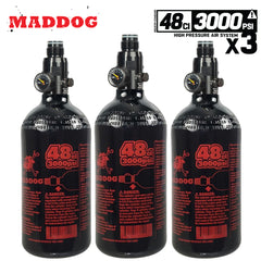 Maddog 48ci Compressed Air Tank – 3000psi Aluminum Paintball HPA Tank with Regulator - Fresh Hydro Date