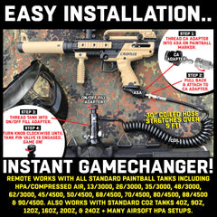 CLEARANCE Maddog Quick Disconnect Paintball Tank Remote Coils - High Pressure Air (HPA) & CO2 | USED But NOT Abused