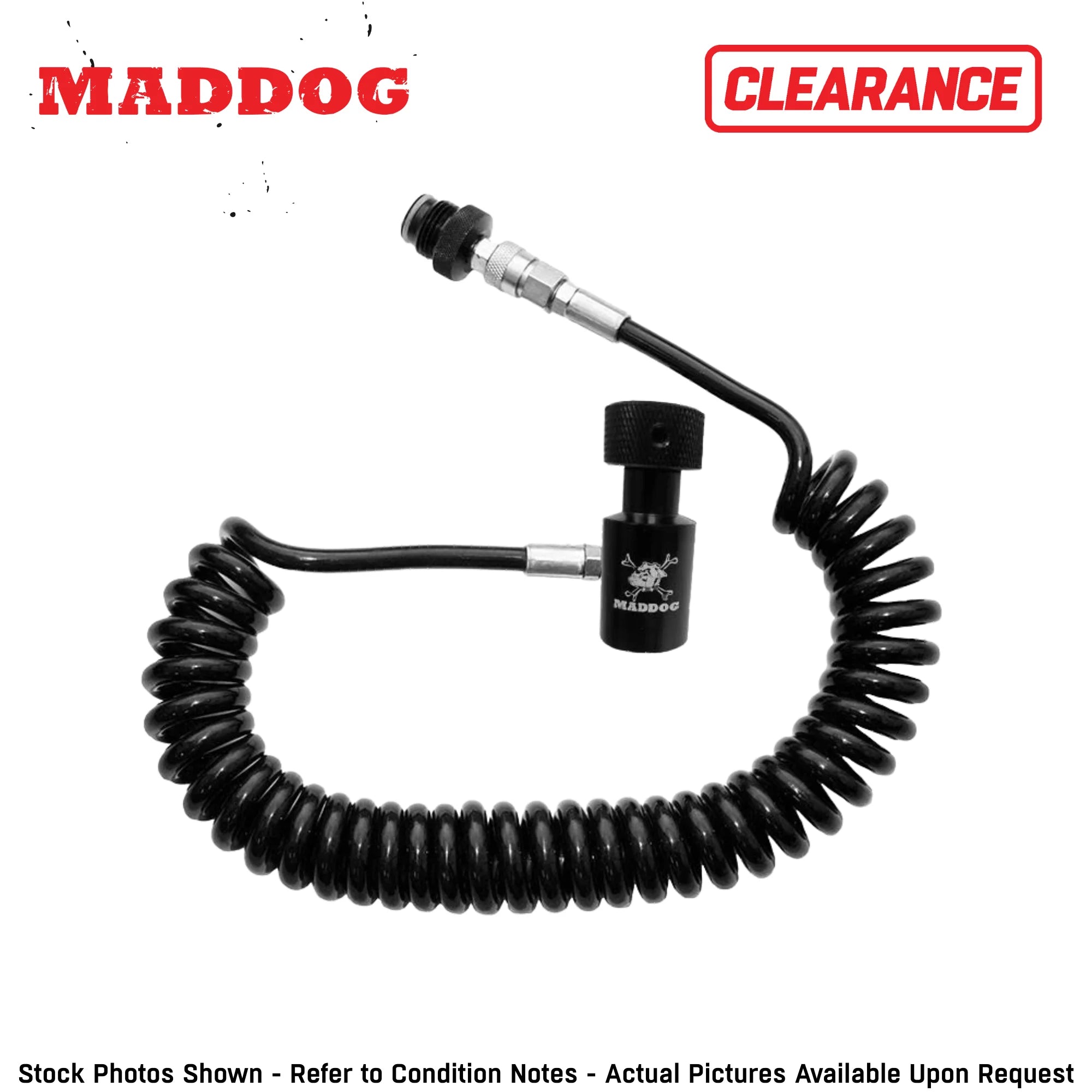 CLEARANCE Maddog Quick Disconnect Paintball Tank Remote Coil - High Pressure Air (HPA) & CO2 | OPEN BOX / USED
