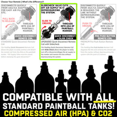 CLEARANCE Maddog Quick Disconnect Paintball Tank Remote Coils - High Pressure Air (HPA) & CO2 | USED But NOT Abused