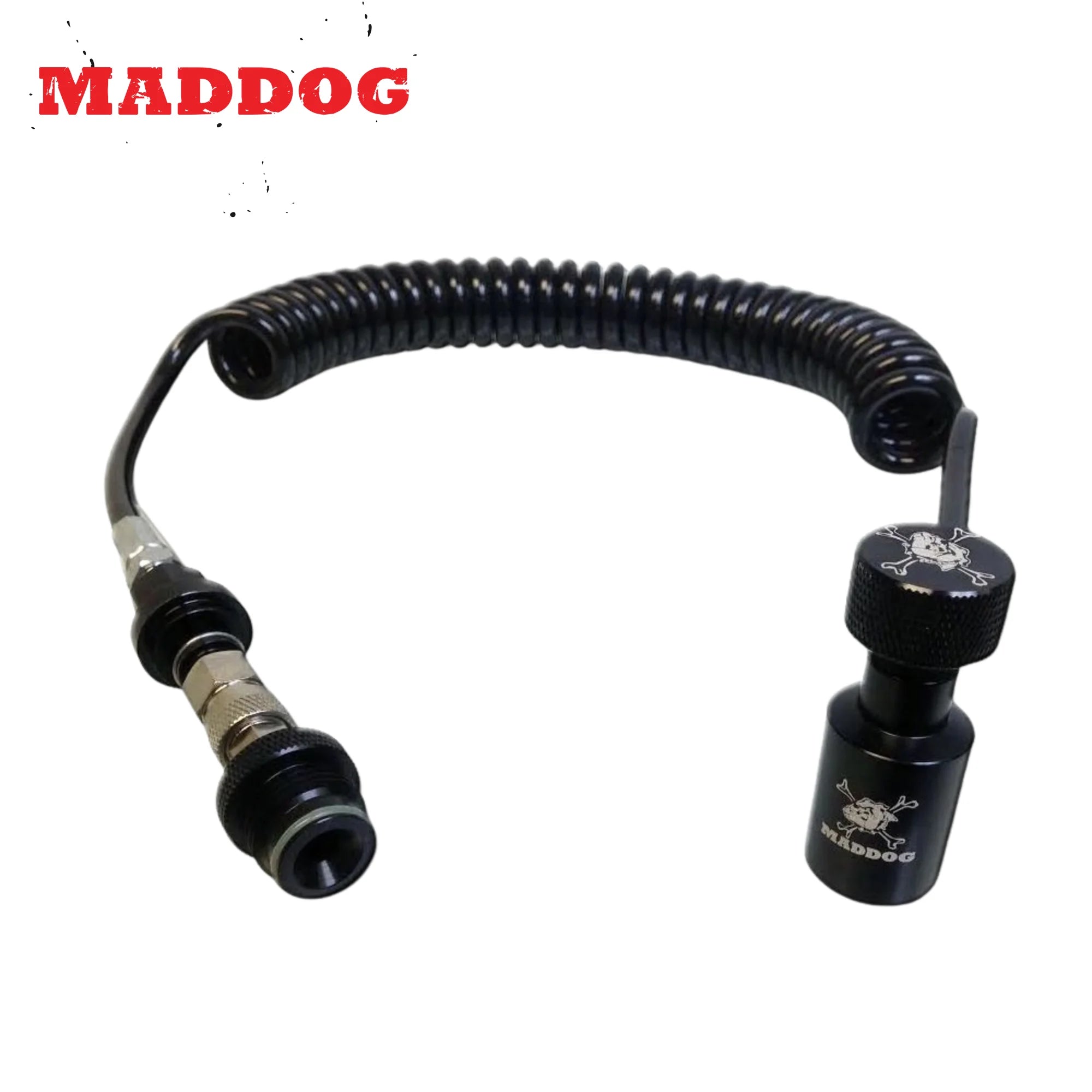 Maddog Quick Disconnect Remote Coil (HPA And CO2) std config, accessory, everyday kit utility, for gear bags, side profile