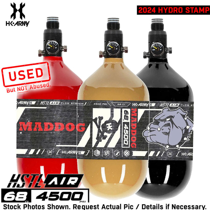 CLEARANCE Maddog HK Army HSTL 68/4500 Carbon Fiber HPA Compressed Air Paintball Tank Bottle System - Standard Reg | 2024 Hydro