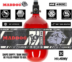 CLEARANCE Maddog HK Army HSTL 68/4500 Carbon Fiber HPA Compressed Air Paintball Tank Bottle System - Standard Reg | 2025 Hydro