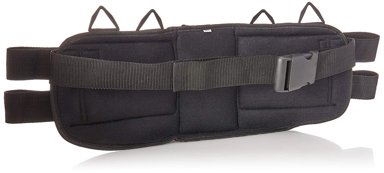 Maddog 4+1 Padded Harness std config, pod pack harness, secure pod carry, for bunker moves, rear angle