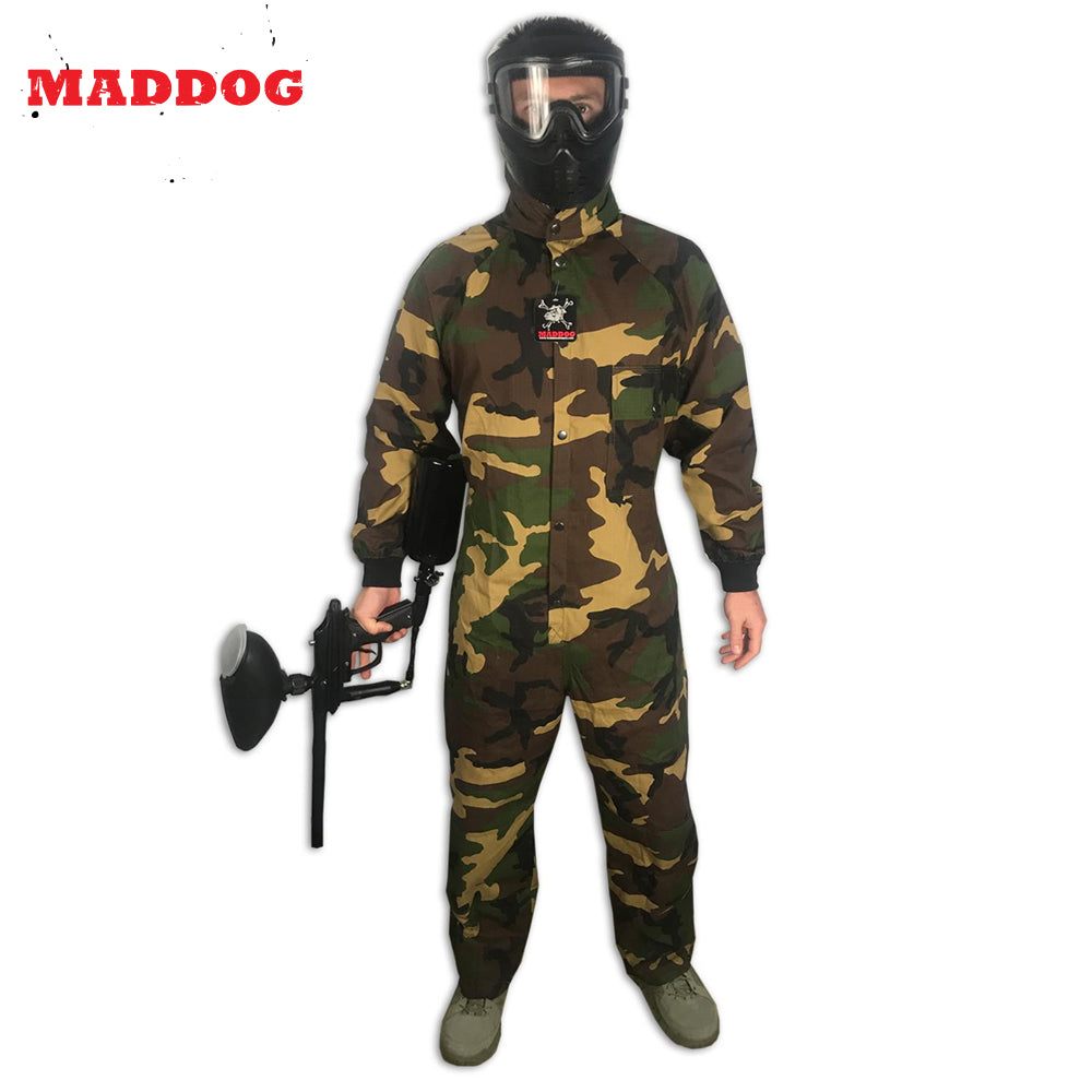 Maddog Tactical Paintball Rip Stop Coverall Jumpsuit | Black | Camo