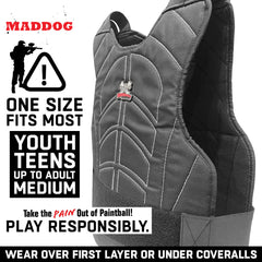 CLEARANCE Maddog Tactical Half Finger Glove Chest Protector and Neck Combo Trio - Black - Small/Medium