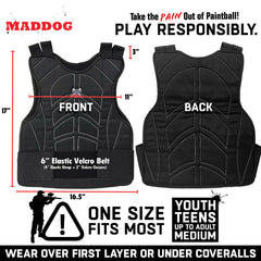 CLEARANCE Maddog Sports Paintball & Airsoft Padded Chest Protector | Used