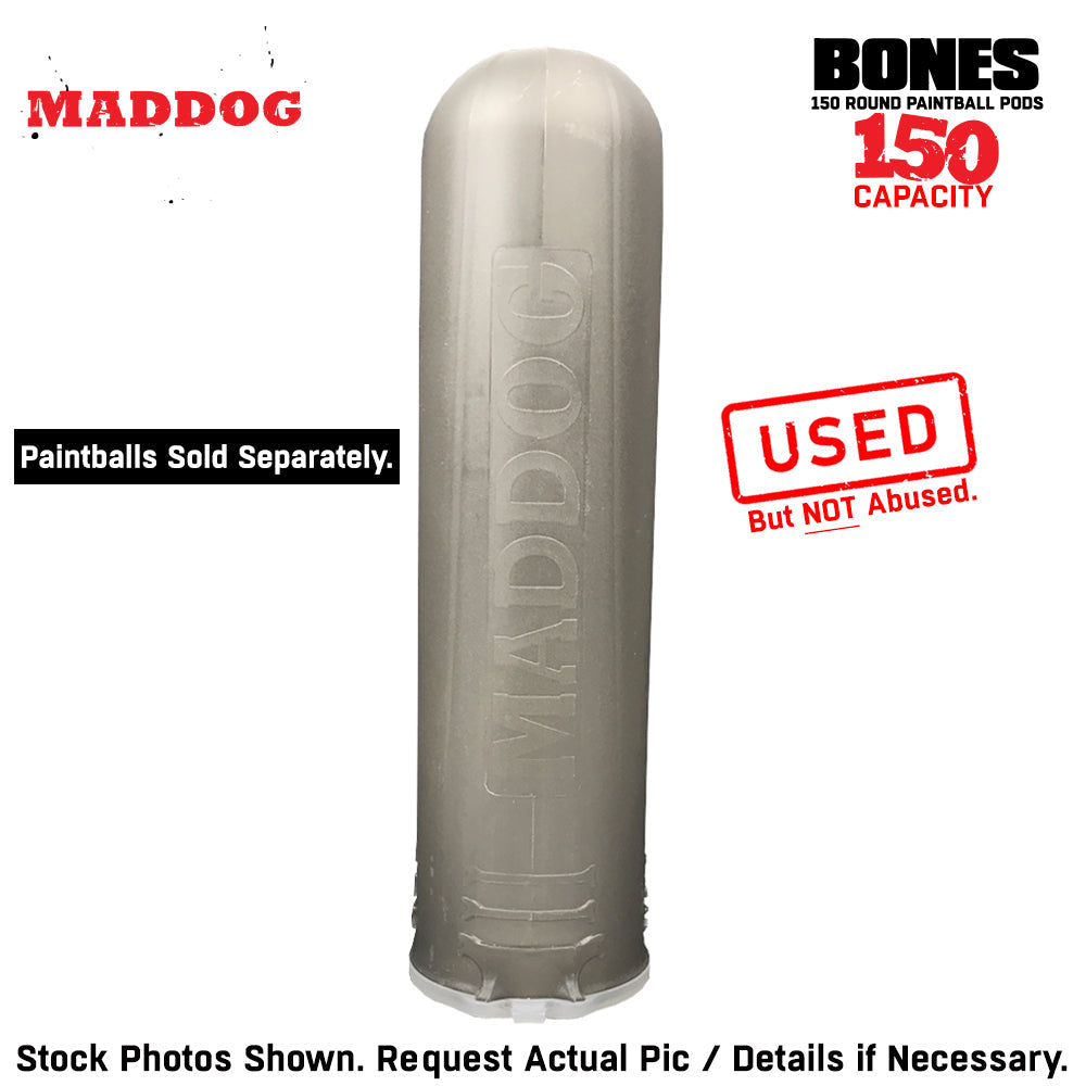 CLEARANCE Maddog BONES 150 Round Paintball Pods - CHOOSE YOUR COLOR | USED But NOT Abused