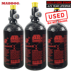 CLEARANCE Maddog 48/3000 Compressed Air Aluminum HPA Paintball Tank with Regulator - 2023 Hydro Date | USED But NOT Abused