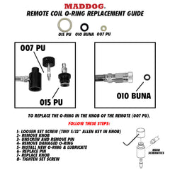 CLEARANCE Maddog Quick Disconnect Paintball Tank Remote Coils - High Pressure Air (HPA) & CO2 | USED But NOT Abused