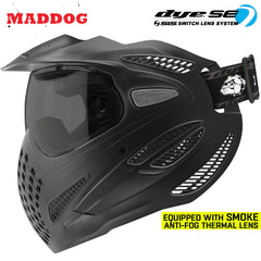 CLEARANCE Maddog Dye SE Special Edition Thermal Anti-Fog Paintball Mask Goggle | Smoke - Clear - Mirror | USED But NOT Abused