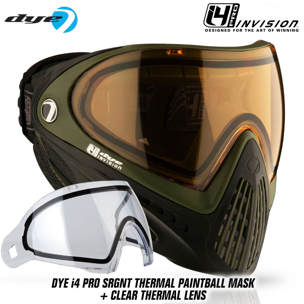Dye I4 PRO Thermal Paintball Mask Goggles + Thermal Lens Options