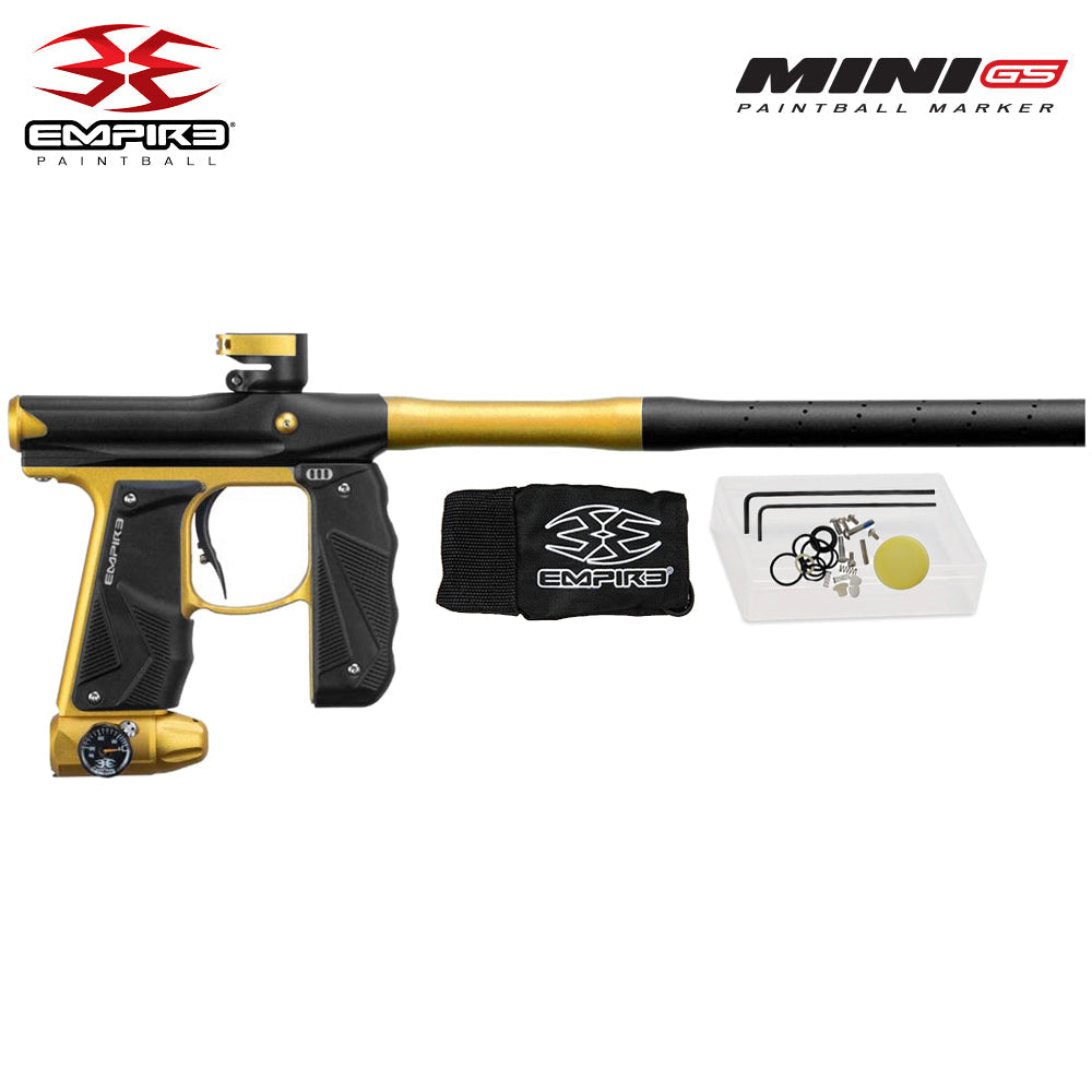 Empire Mini GS Electronic Full Auto Paintball Gun Starter Package w/ 48/3000 Compressed Air HPA Paintball Tank & Empire Halo Too Electronic Paintball Loader